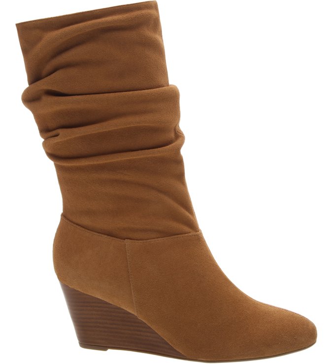 Skinny Boot Camurcina Anabela Castor