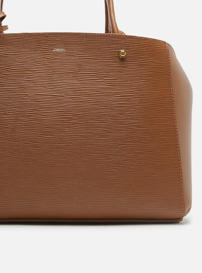 Bolsa Tote Marrom Couro Bella Média Cúrcuma