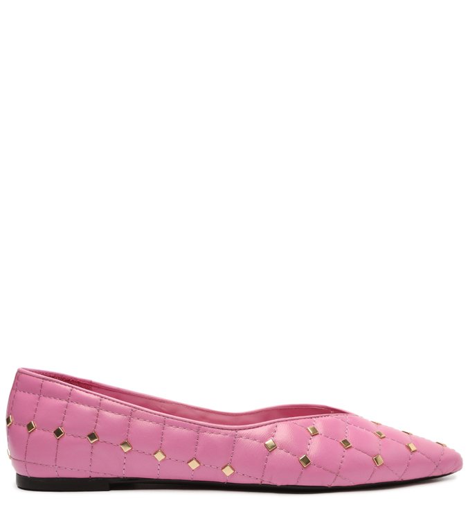 Sapatilha Rosa Matelassê Tachas