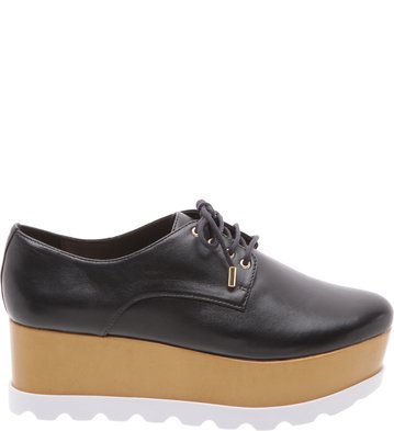 Oxford Couro Plataforma Preto