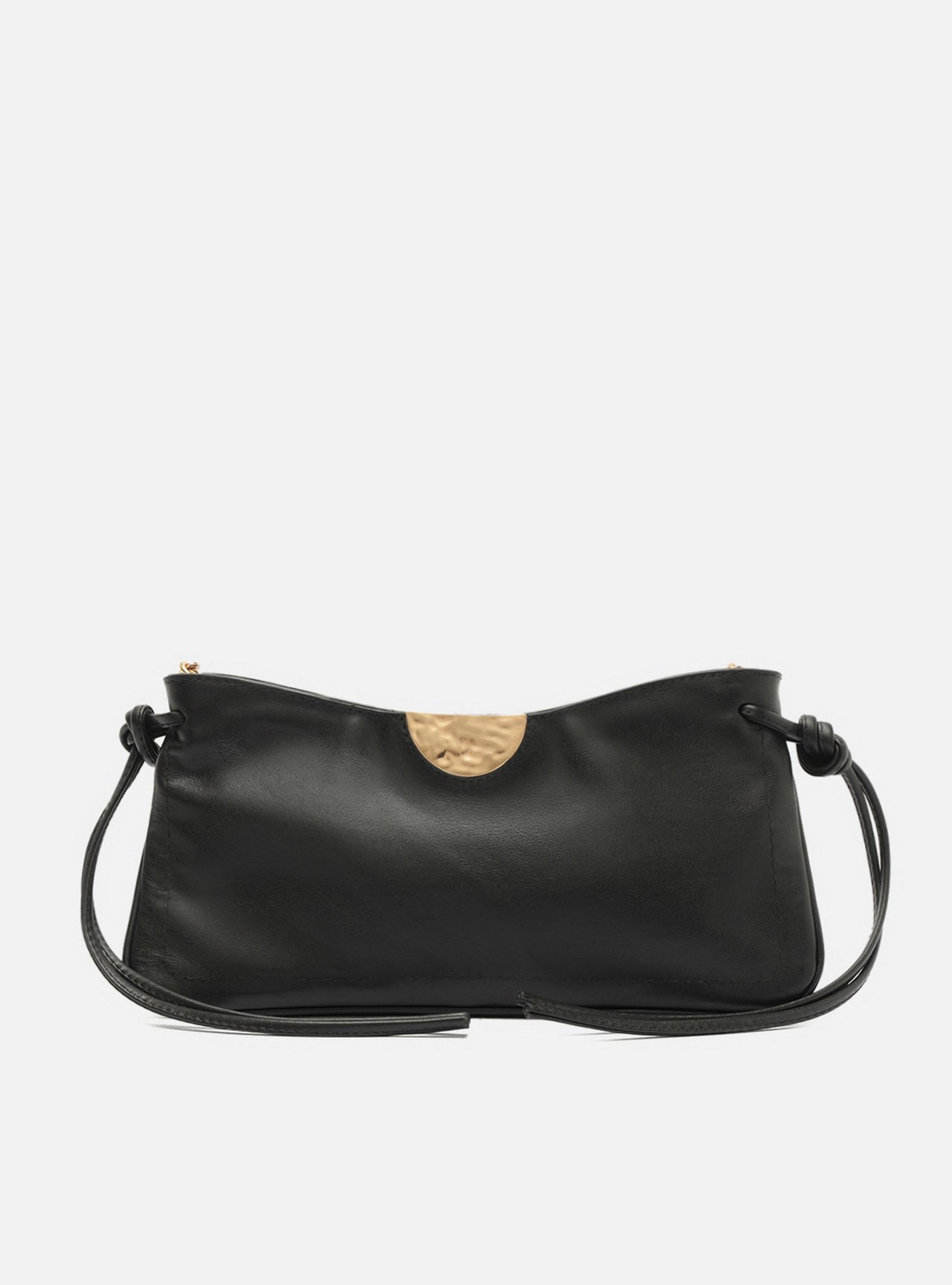 Bolsa Shoulder Preta Couro Grande Corrente — foto 1