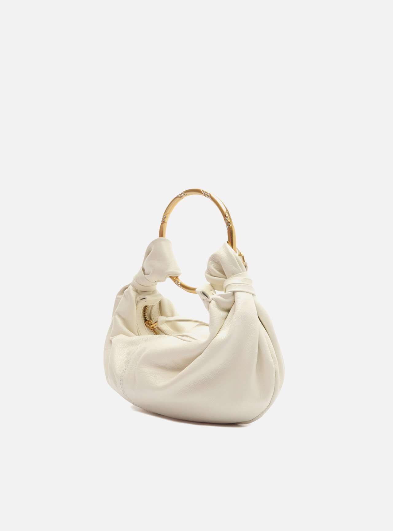 Bolsa Tiracolo Off-White Couro Pequena Argola — foto 2