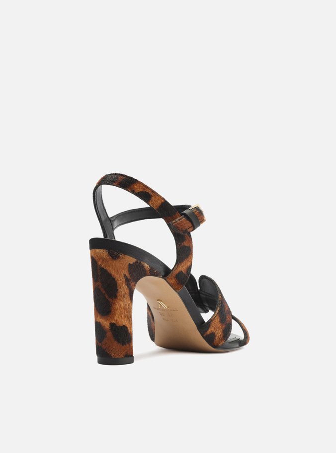 Sandália Animal Print Salto Bloco