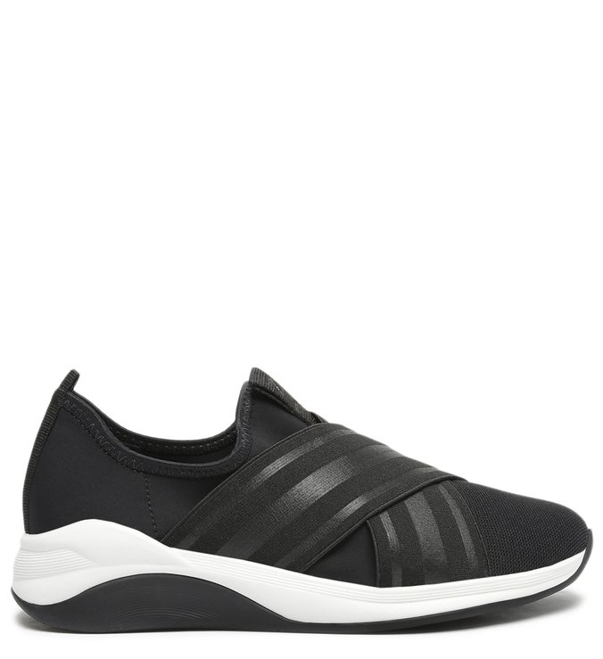 Slip On Preto Tecido Elásticos ZZ Mov