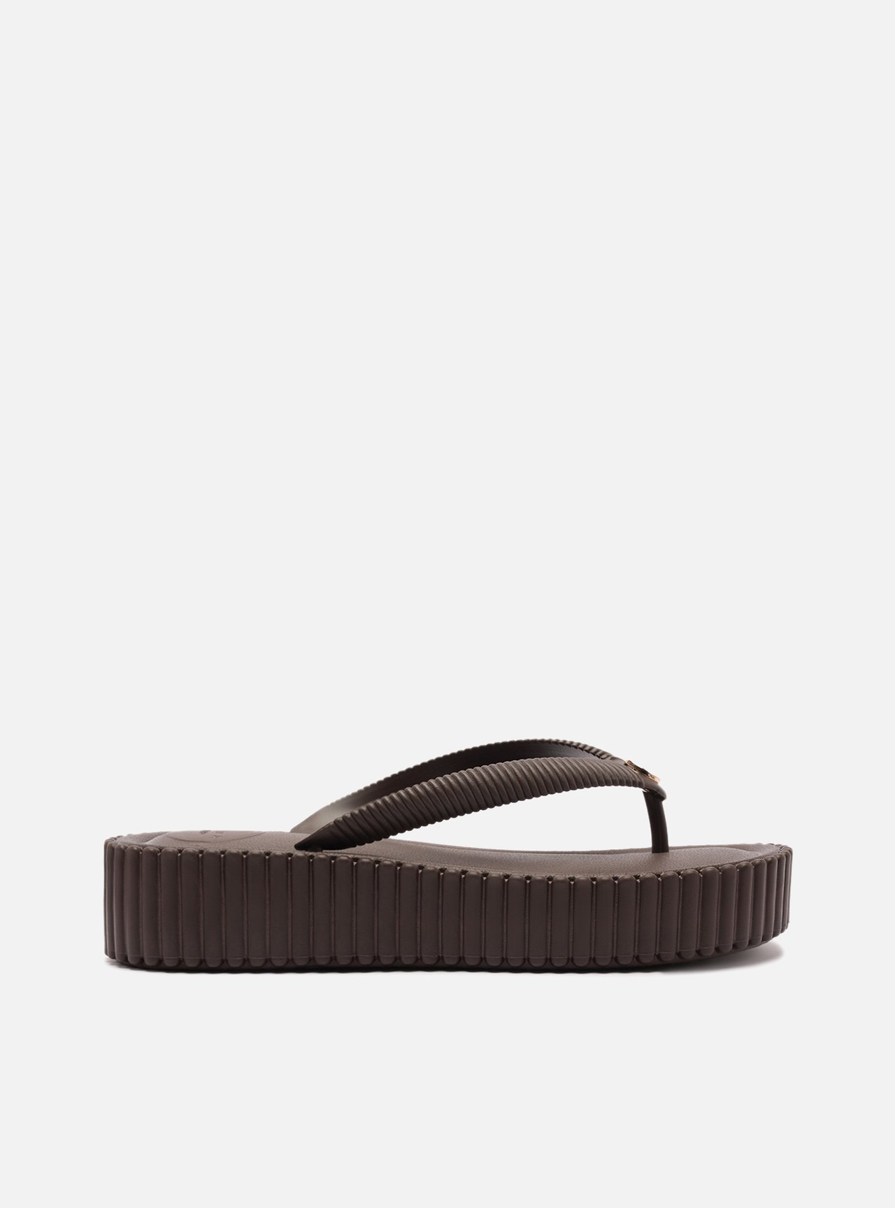 Sandália Marrom Escuro Flatform Flip Flop Bali — foto 1