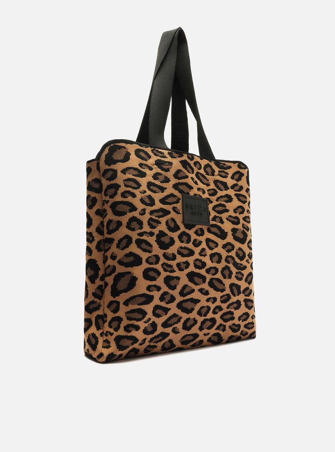 Bolsa Shopping Animal Print Crochê Mônaco Grande