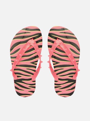 Chinelo de Dedo Multicolorido Estampa Brizza Rock