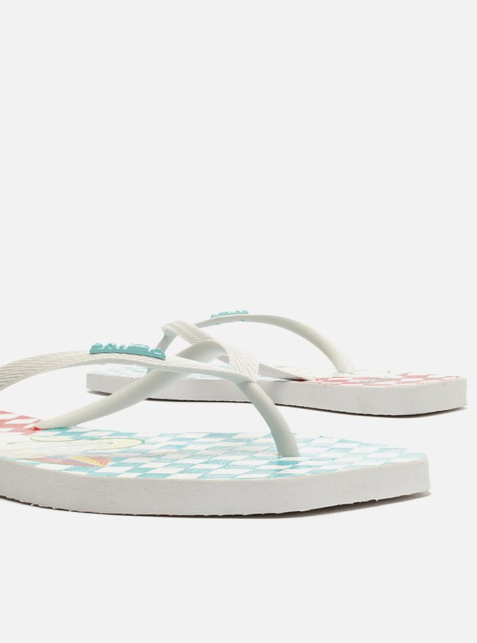 Chinelo de Dedo Estampado Multicolorido Square Brizza
