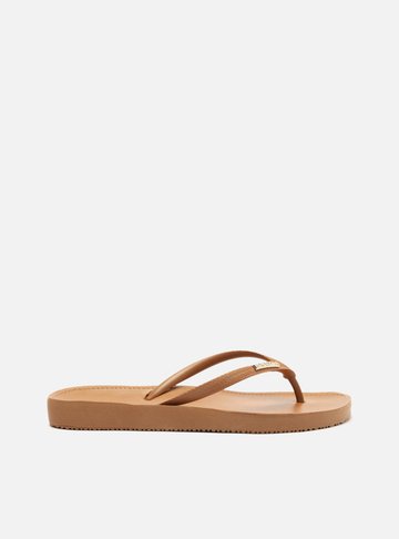 Chinelo de Dedo Marrom Palmilha Marrom Fit Brizza