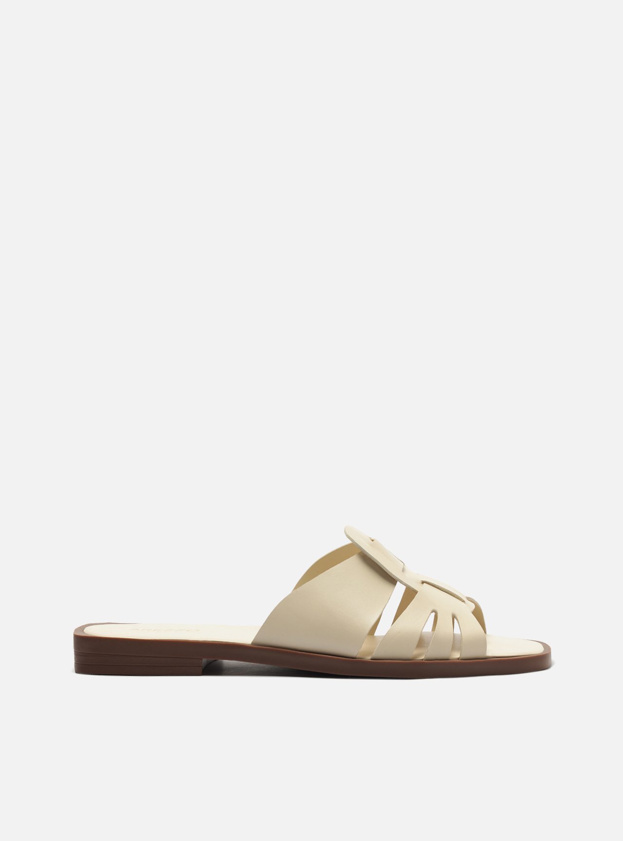 Sandália Off-White Salto Rasteiro — foto 1