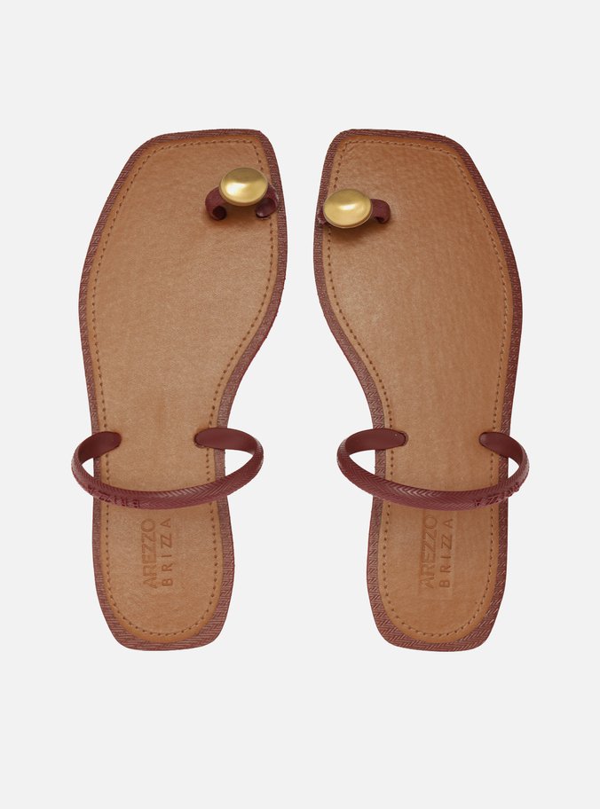 Chinelo de Dedo Vermelha Tira V Brizza