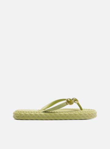 Arezzo — Chinelo de Dedo Verde Marrocos Flip Flop Pedras