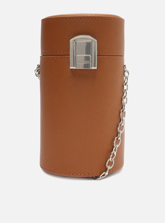 Bolsa Tiracolo Marrom Pequena Corrente