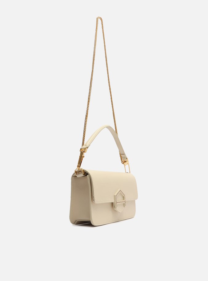 Bolsa Tiracolo Off-White Couro A001.2 Média