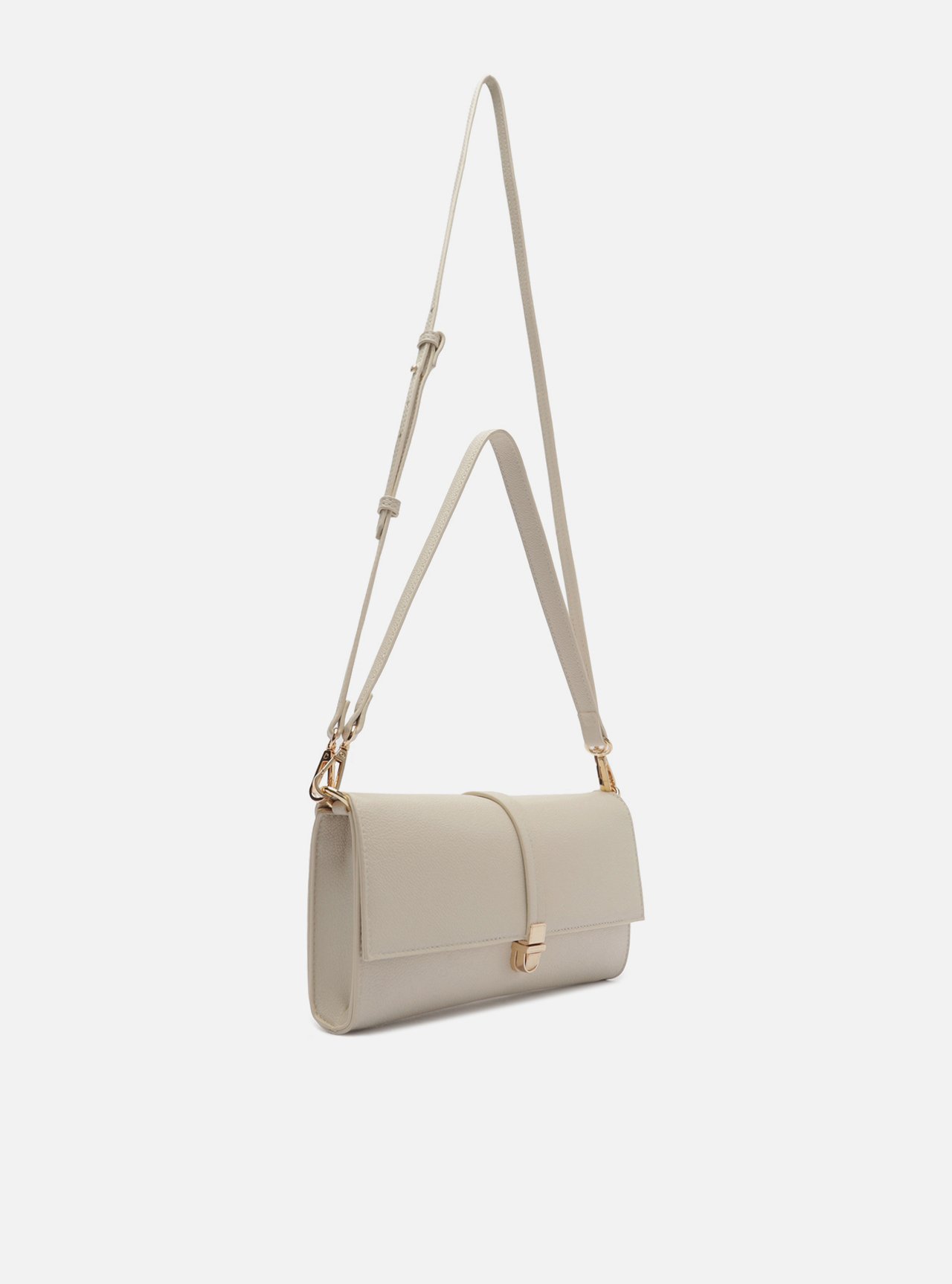 Bolsa Tiracolo Off White Média Metais Dourados — foto 2