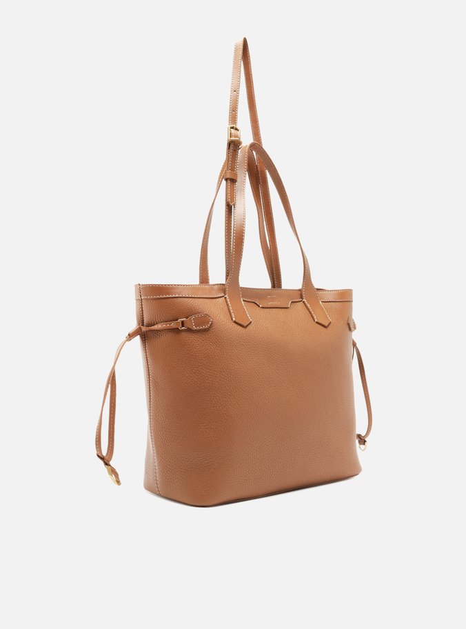 Bolsa Shopping Caramelo Couro  Média