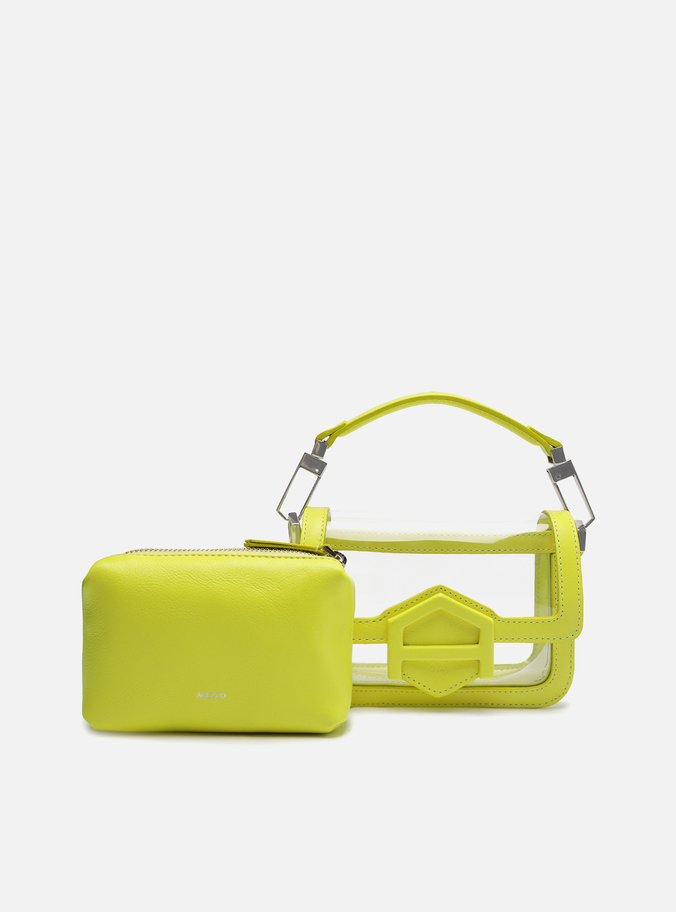 Bolsa Tiracolo Amarela Vinil Pequena