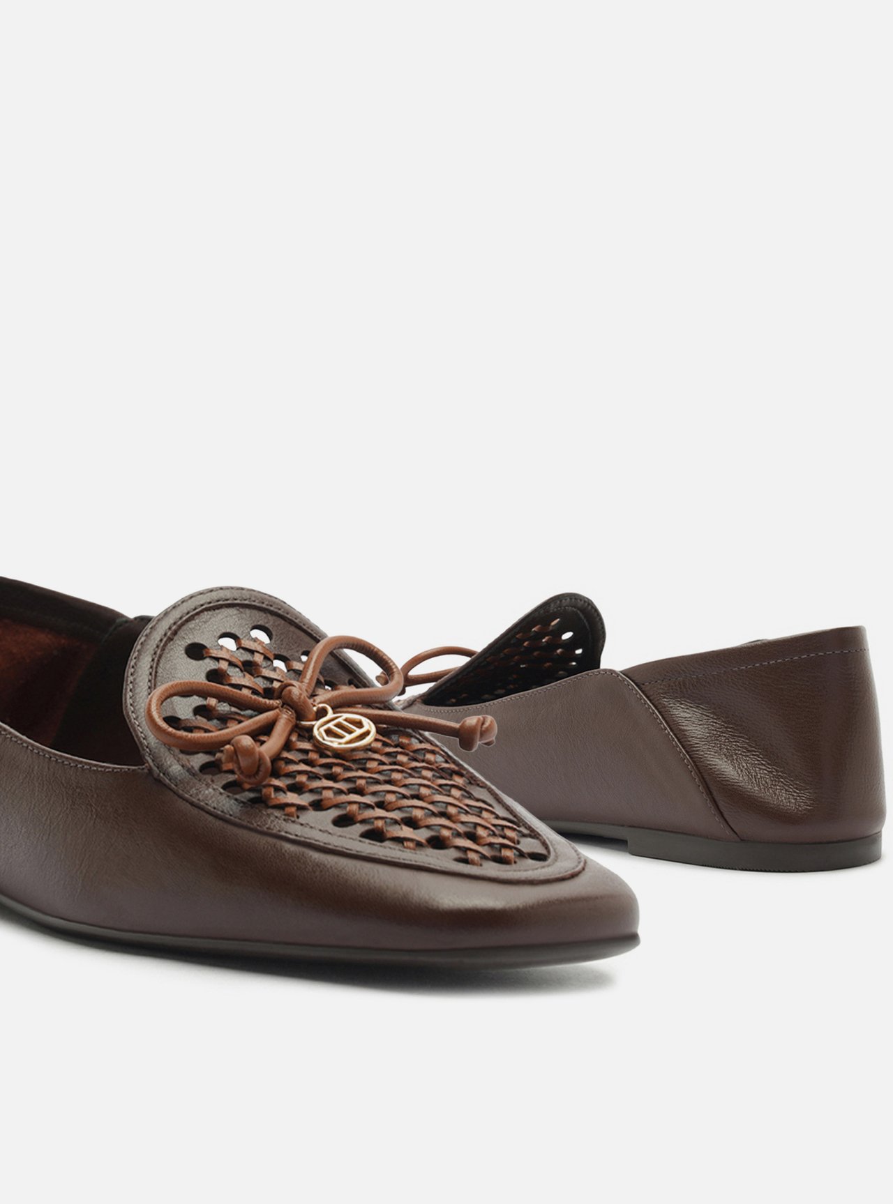 Mocassim Marrom Bico Quadrado Tressê — foto 4
