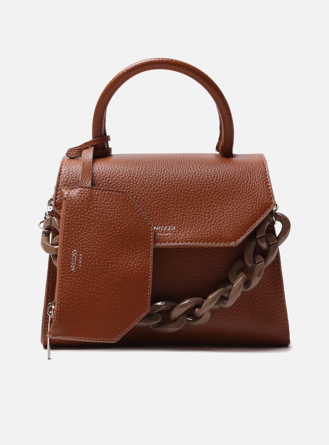 Bolsa Satchel Marrom Iara Média Cúrcuma