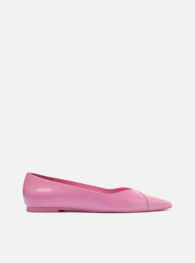 Sapatilha Rosa Verniz Bico Fino