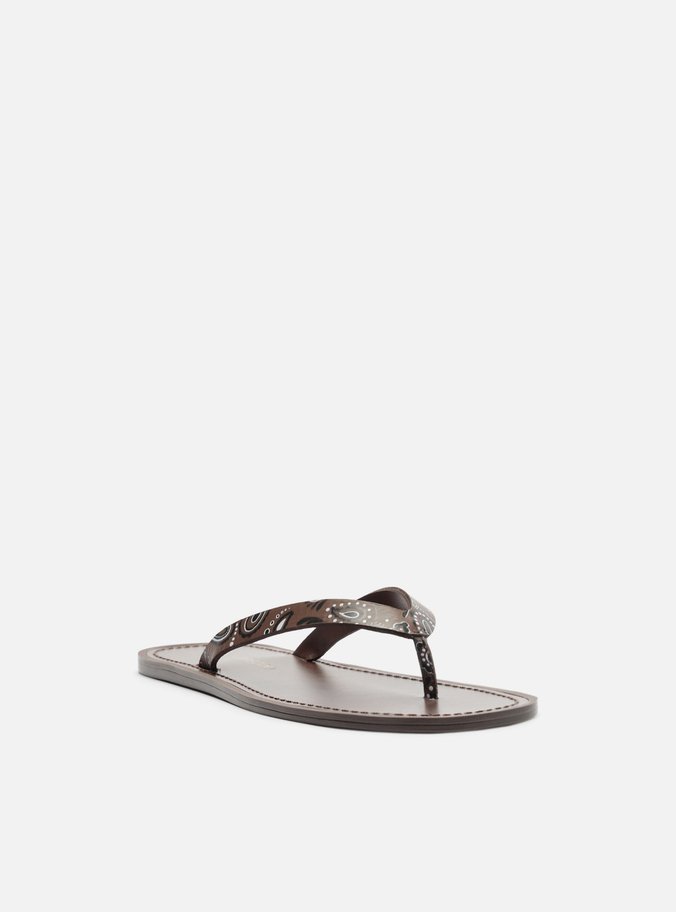 Rasteira Marrom Paisley Flip Flop Livia