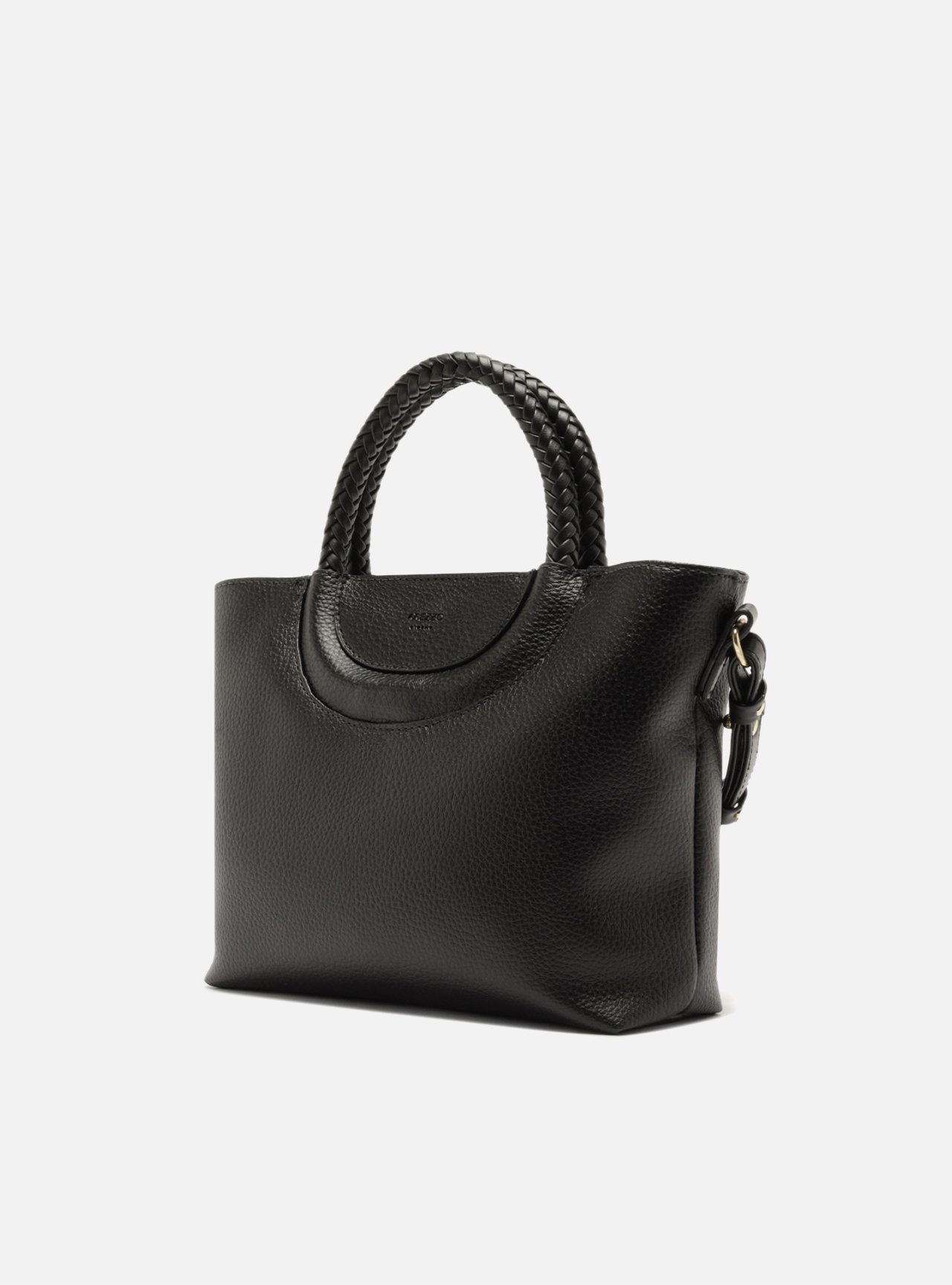 Bolsa Tote Preta Média Alça Trançada — foto 2