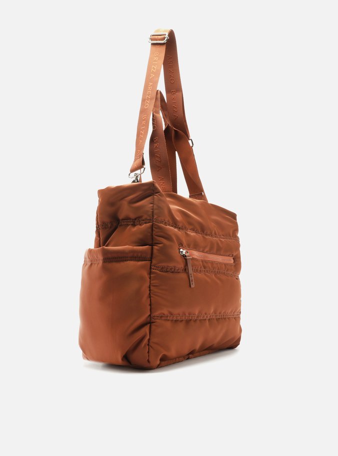 Bolsa Shopping Marrom Nylon Gigi Sporty Grande