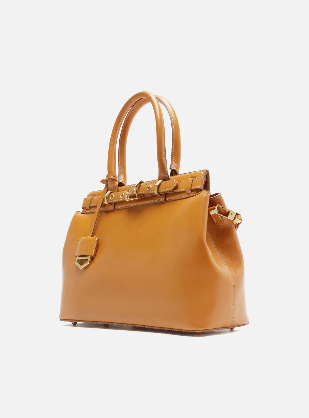 Bolsa Tote Caramelo Couro Grande Bag Charm Victória — foto 2