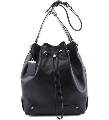Bolsa Bucket Couro Preta