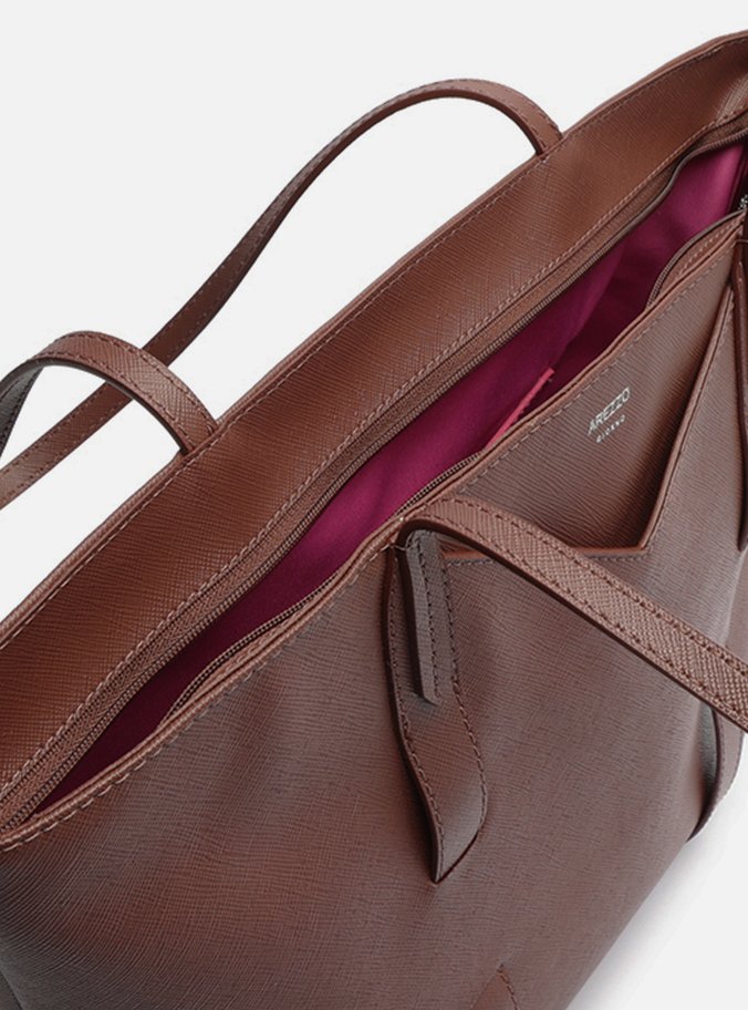 Bolsa Shopping Marrom Grande Tiras