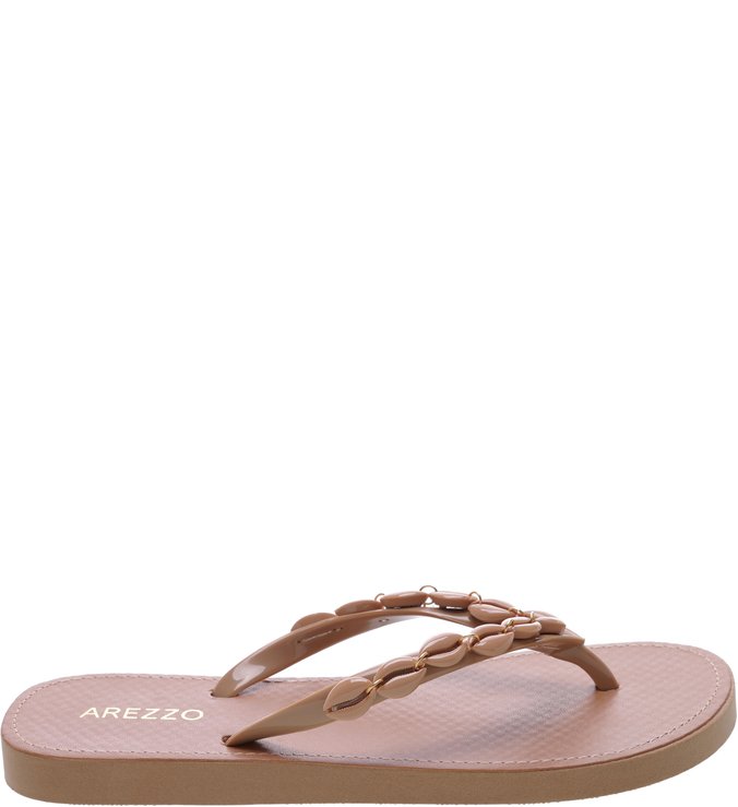 Chinelo Beach Chic Conchas Pelle