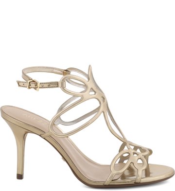 Sandália Floral Forms Specchio Platino