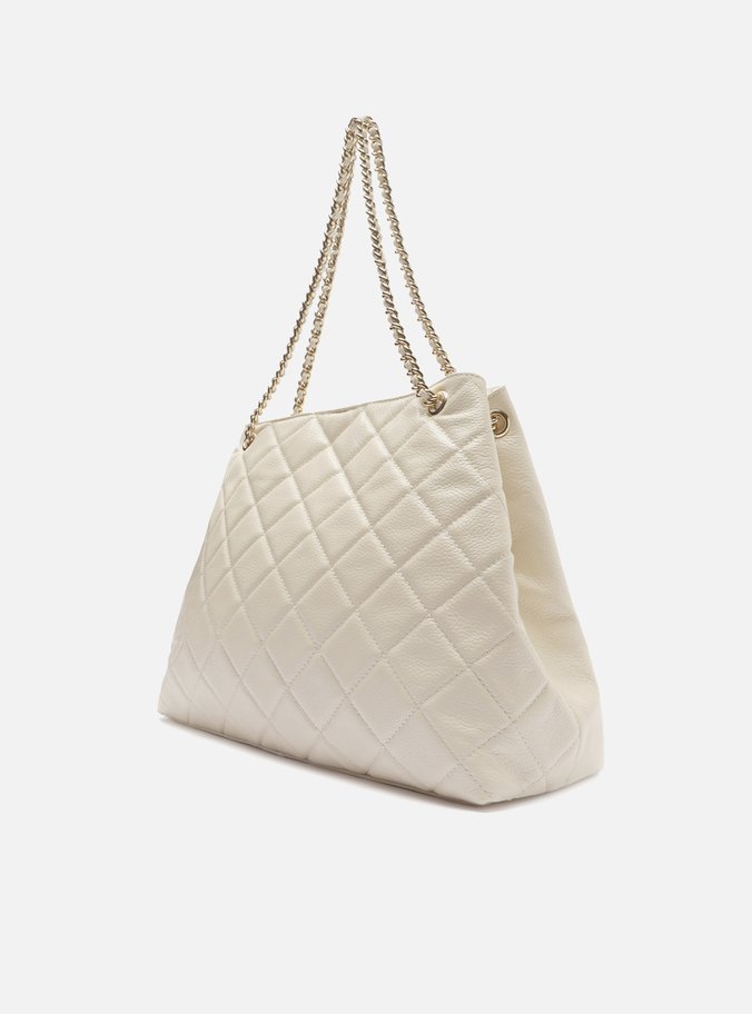 Bolsa Tote Branca Couro Matelassê Gab Grande