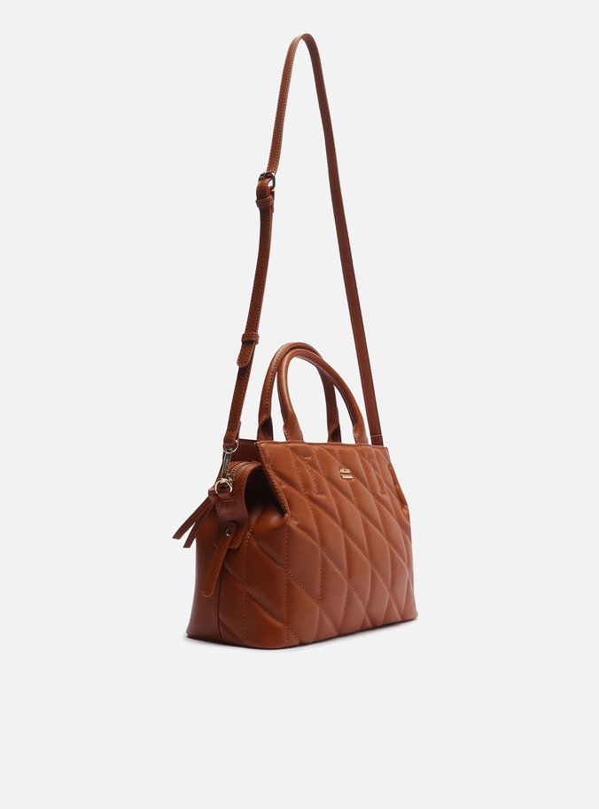 Bolsa Shopping Marrom Grande Costuras