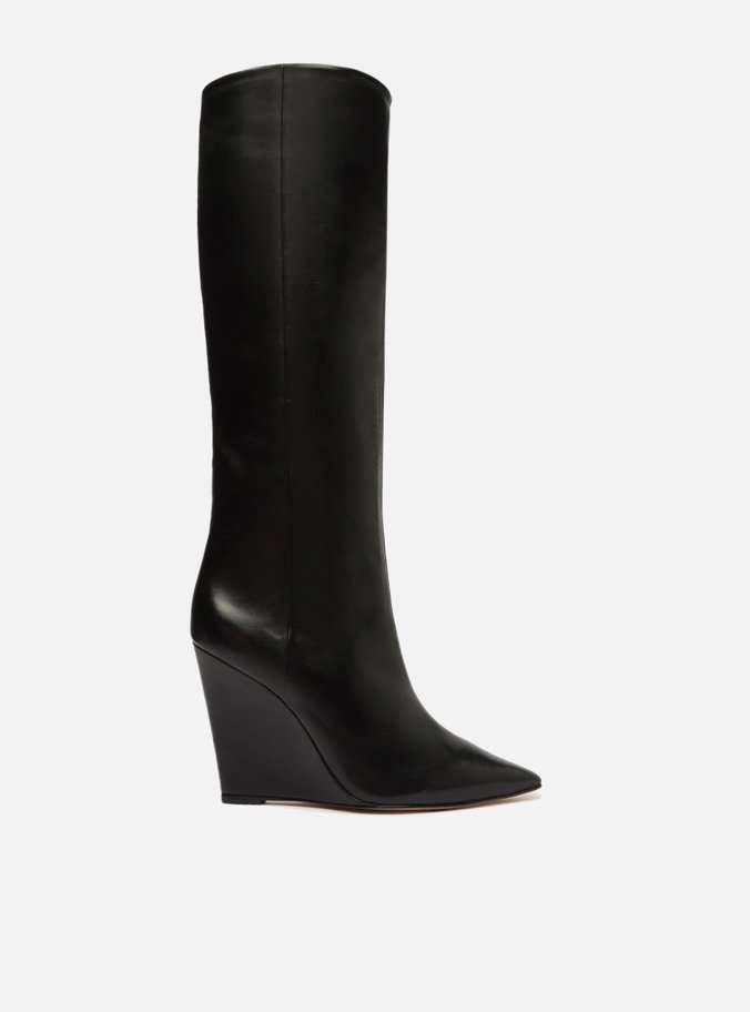 Bota cano longo anabela sales