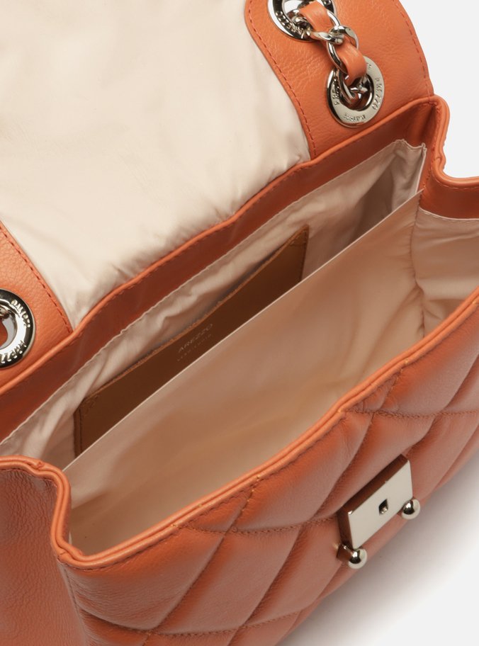Bolsa Tiracolo Laranja Couro Mizz Média