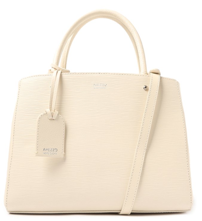 Bolsa Tote Off-White Couro Bella Média