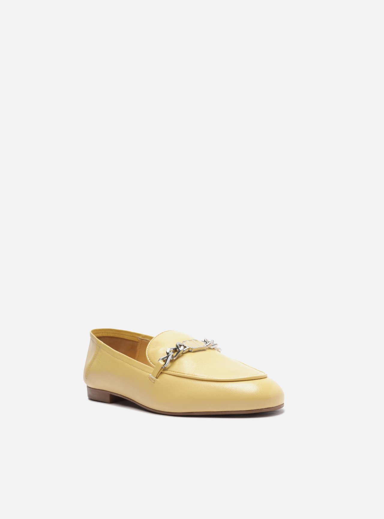 Mocassim Amarelo Couro Bico Redondo Bridão — foto 2