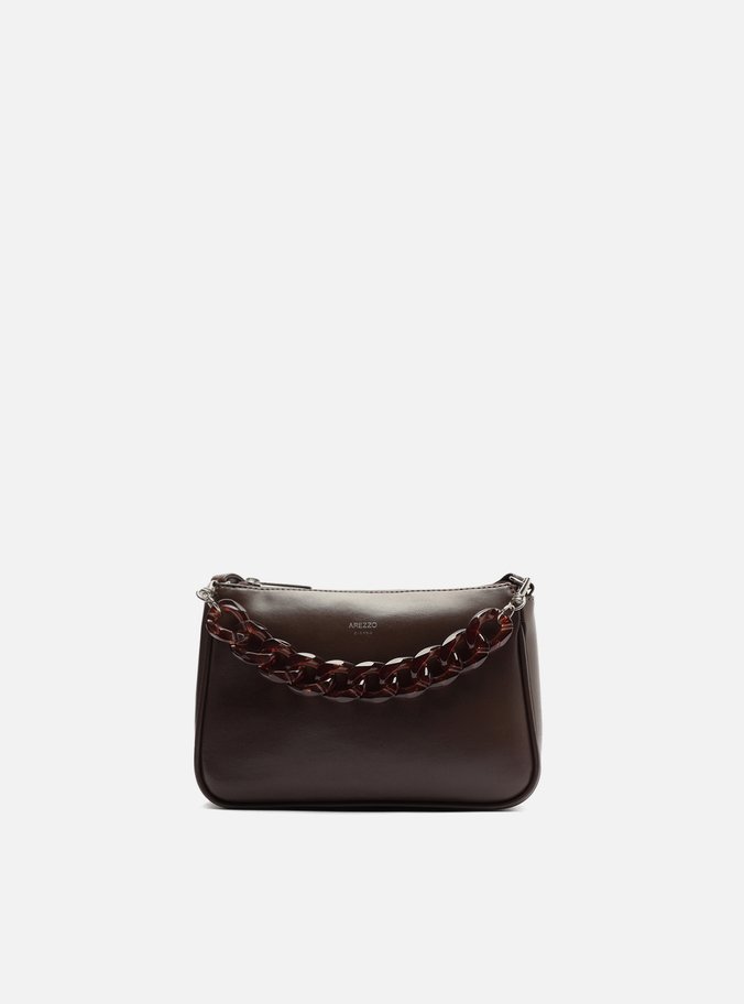 Bolsa Tiracolo Marrom Iara Pequena Translúcida