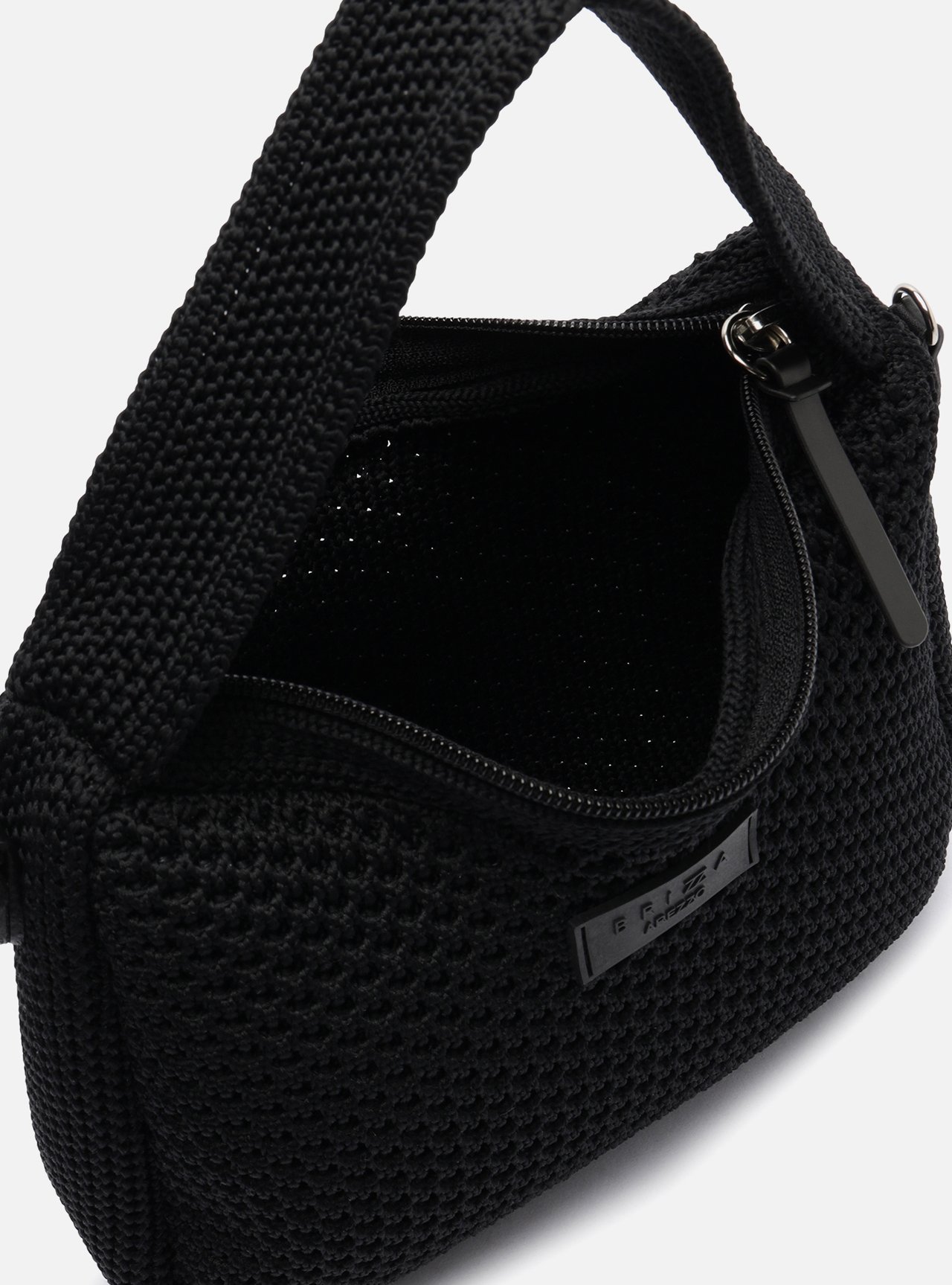 Clutch Preta Pequena Multimaterial Brizza — foto 4