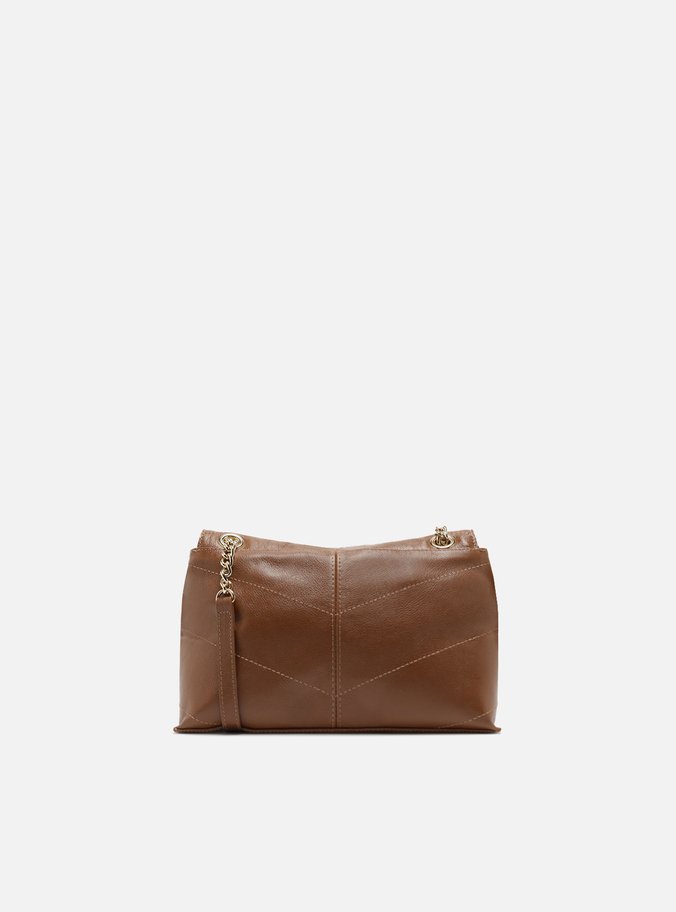 Bolsa Tiracolo Marrom Couro Pequena Barbicacho
