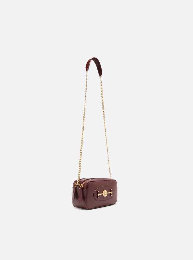 Bolsa Tiracolo Vermelha Couro  Pequena