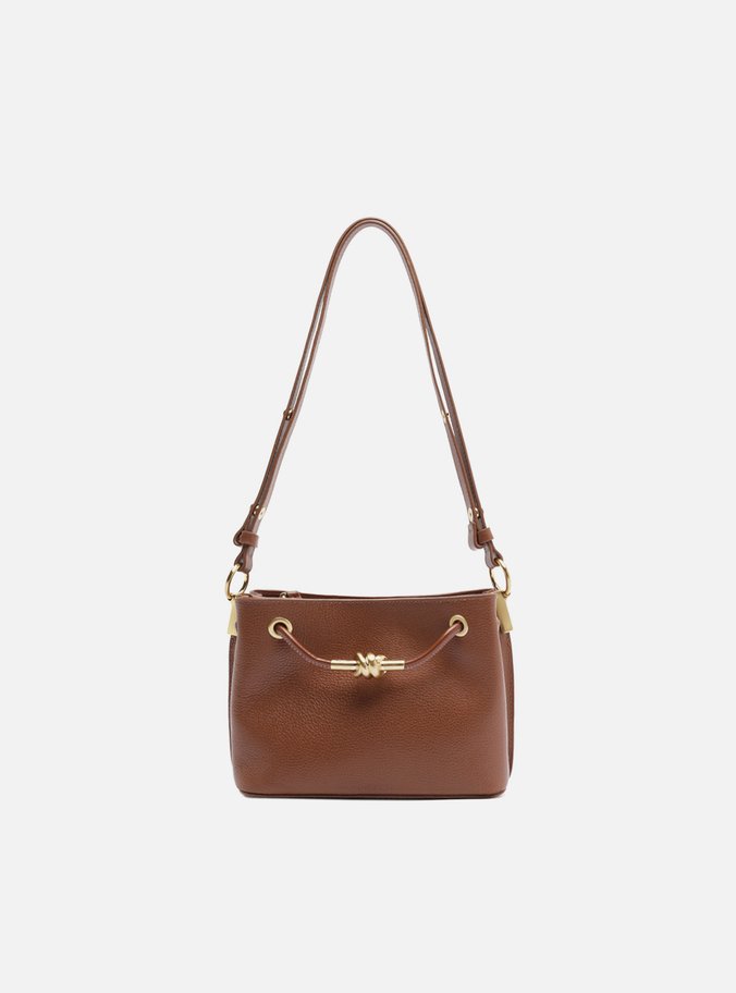 Bolsa Tiracolo Marrom Couro Helena Pequena