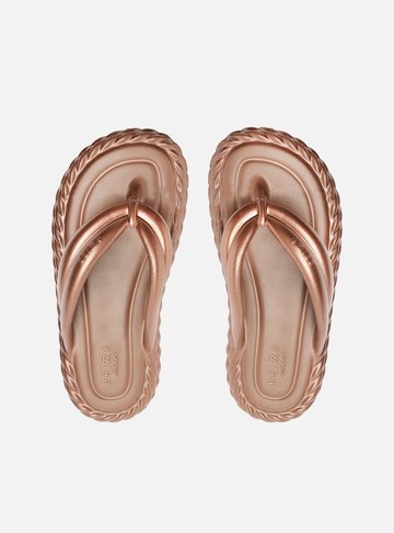 Sandália Marrom Metal Flatform Marrocos Bold