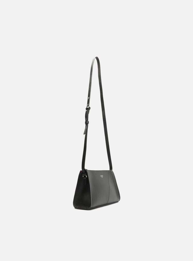Bolsa Tiracolo Preta Textura Pequena