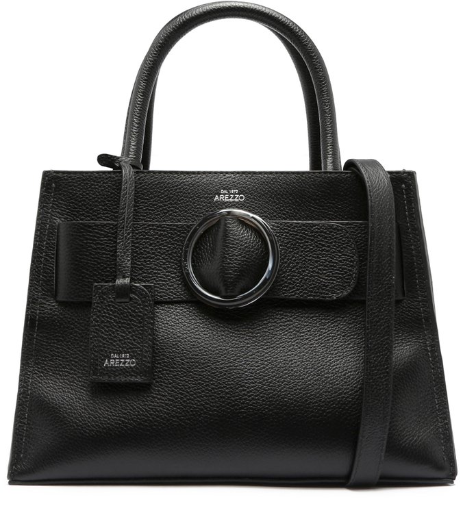 Bolsa Tote Couro Allegra Grande Preta