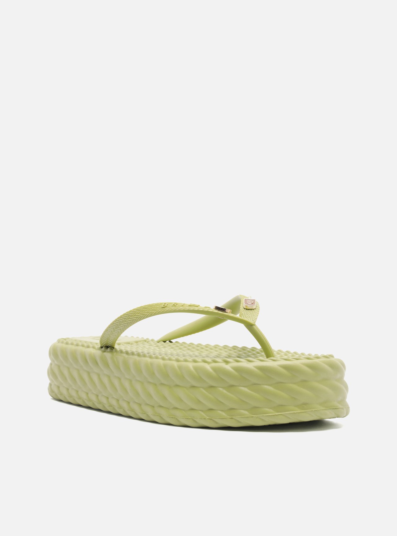 Sandália Verde Flatform Marrocos Mid Flip Flop Bacio — foto 2
