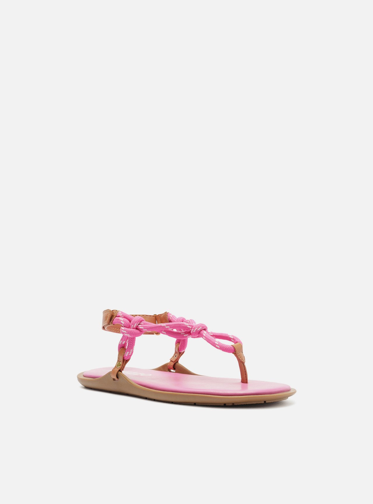 Sandália Rasteira Rosa Couro Custom Anklet — foto 2
