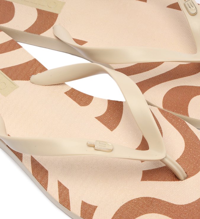 Chinelo de Dedo Off-White Estampado Square e Bag Brizza