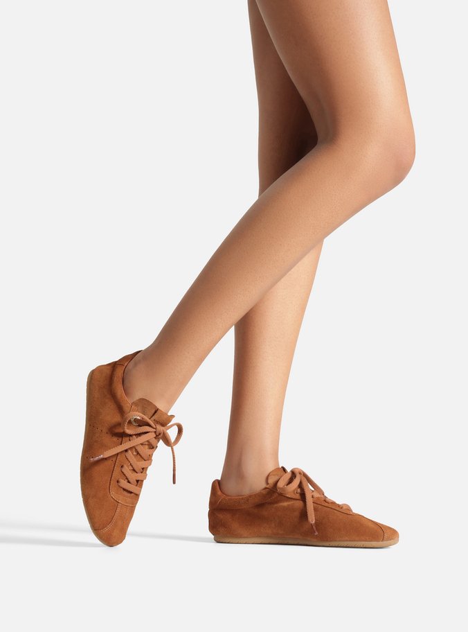 Tênis Caramelo Camurça Sola Emborrachada